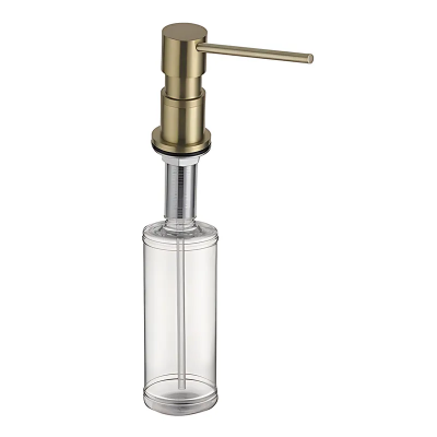 Дозатор для моющего средства врезной SDB-01-12/Gold/300ml (KR5628) Дозатор для моющего средства врезной SDB-01-12/Gold/300ml (KR5628)
